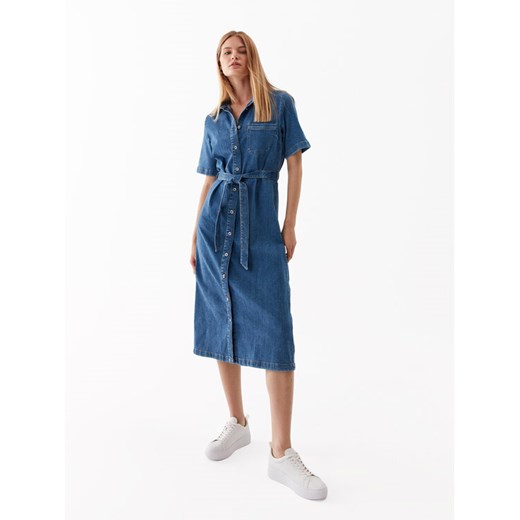 ONLY Sukienka jeansowa 15283308 Niebieski Loose Fit ze sklepu MODIVO w kategorii Sukienki - zdjęcie 182709927