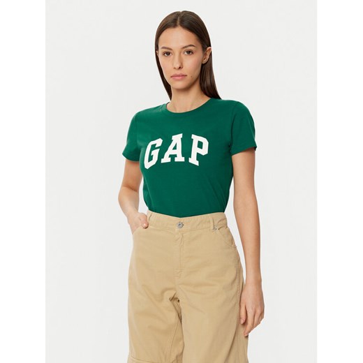 Gap T-Shirt 417797-20 Zielony Regular Fit ze sklepu MODIVO w kategorii Bluzki damskie - zdjęcie 182709989
