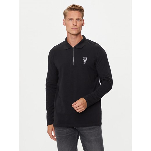 KARL LAGERFELD Polo 745403 543221 Czarny Regular Fit ze sklepu MODIVO w kategorii T-shirty męskie - zdjęcie 182710126