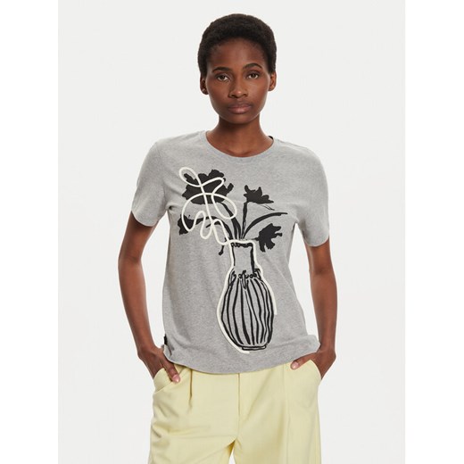 Desigual T-Shirt Shadow 24WWTK11 Szary Regular Fit ze sklepu MODIVO w kategorii Bluzki damskie - zdjęcie 182710165