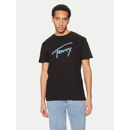 Tommy Jeans T-Shirt Signature DM0DM21109 Czarny Regular Fit ze sklepu MODIVO w kategorii T-shirty męskie - zdjęcie 182710228