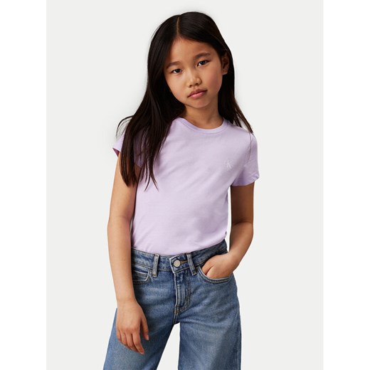 Calvin Klein Jeans Komplet 2 t-shirtów Monogram IG0IG01258 D Kolorowy Slim Fit ze sklepu MODIVO w kategorii Bluzki dziewczęce - zdjęcie 182710266