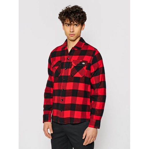 Dickies Koszula Unisex New Sacramento DK0A4XDZRDX Czerwony Regular Fit ze sklepu MODIVO w kategorii Koszule męskie - zdjęcie 182710267