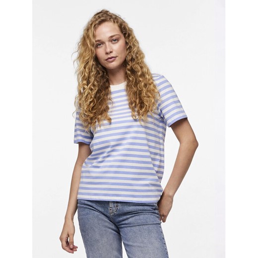 Pieces T-Shirt Ria 17146339 Niebieski Regular Fit ze sklepu MODIVO w kategorii Bluzki damskie - zdjęcie 182710297