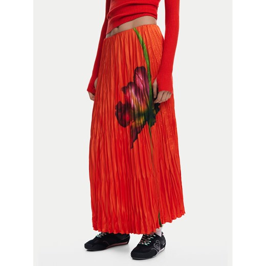 Desigual Spódnica plisowana Follet 25SWFW06 Pomarańczowy Regular Fit ze sklepu MODIVO w kategorii Spódnice - zdjęcie 182710457