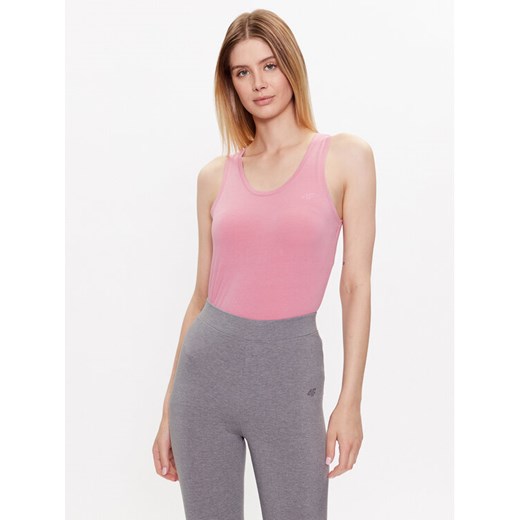 4F Top 4FSS23TTSHF581 Różowy Regular Fit ze sklepu MODIVO w kategorii Bluzki damskie - zdjęcie 182710559