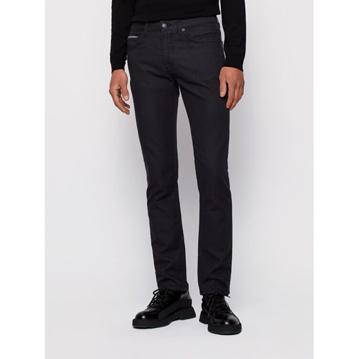 Boss Spodnie materiałowe Delaware3-1-20+ 50435156 Czarny Slim Fit ze sklepu MODIVO w kategorii Spodnie męskie - zdjęcie 182710585