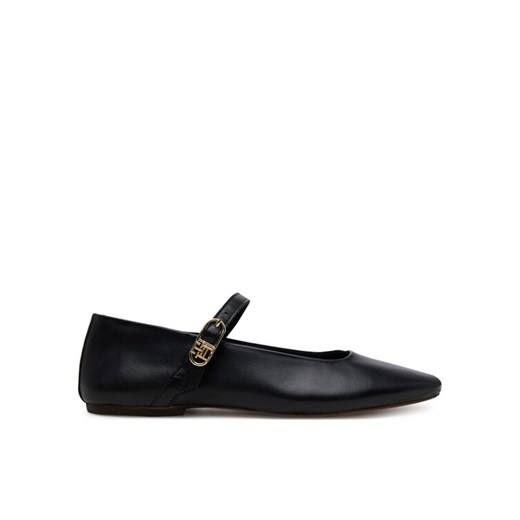 Tommy Hilfiger Baleriny Leather Maryjane Ballerina FW0FW08651 Czarny ze sklepu MODIVO w kategorii Balerinki - zdjęcie 182710607