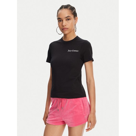Juicy Couture T-Shirt La Beach JCWCT125319 Czarny Regular Fit ze sklepu MODIVO w kategorii Bluzki damskie - zdjęcie 182710895