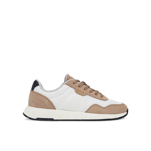 BOSS Sneakersy Titanium 50541882 Beżowy ze sklepu MODIVO w kategorii Buty sportowe męskie - zdjęcie 182710918