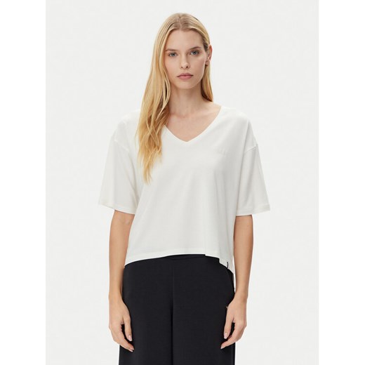 BOSS T-Shirt CP Stripe 50535723 Beżowy Relaxed Fit ze sklepu MODIVO w kategorii Bluzki damskie - zdjęcie 182710948