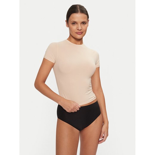 Dorina T-Shirt Noa FXTO0015MI116 Beżowy Slim Fit ze sklepu MODIVO w kategorii Bluzki damskie - zdjęcie 182711129