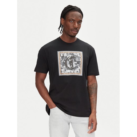 Just Cavalli T-Shirt 78OAHC10 Czarny Regular Fit ze sklepu MODIVO w kategorii T-shirty męskie - zdjęcie 182711347