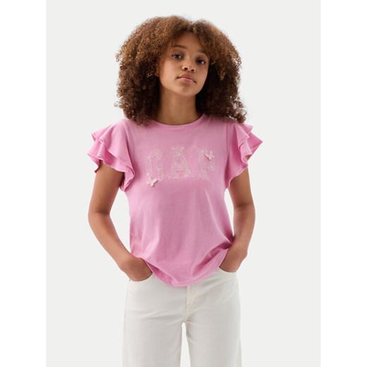 Gap T-Shirt 883254 Różowy Regular Fit ze sklepu MODIVO w kategorii Bluzki dziewczęce - zdjęcie 182711386