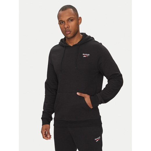 Reebok Bluza Identhlty Small Logo 100221784 Czarny Regular Fit ze sklepu MODIVO w kategorii Bluzy męskie - zdjęcie 182711398