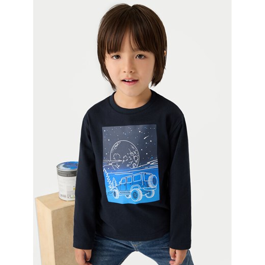 Mayoral Bluzka 4057 Granatowy Regular Fit ze sklepu MODIVO w kategorii T-shirty chłopięce - zdjęcie 182711625