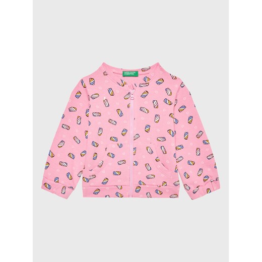 United Colors Of Benetton Bluza 3XLWG501S Różowy Regular Fit ze sklepu MODIVO w kategorii Bluzy i swetry - zdjęcie 182711627