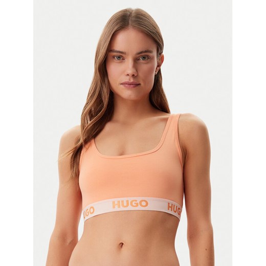 HUGO Biustonosz top Sporty Logo 50469631 Pomarańczowy ze sklepu MODIVO w kategorii Biustonosze - zdjęcie 182711756