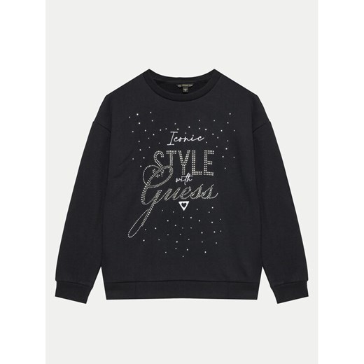 Guess Bluza J4BQ05 KAV34 Czarny Regular Fit ze sklepu MODIVO w kategorii Bluzy chłopięce - zdjęcie 182711836