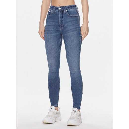 Calvin Klein Jeans Jeansy J20J222144 Niebieski Super Skinny Fit ze sklepu MODIVO w kategorii Jeansy damskie - zdjęcie 182711845