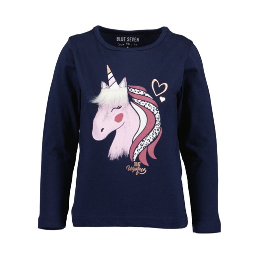 Blue Seven Bluzka 750729 X Granatowy Regular Fit ze sklepu MODIVO w kategorii Bluzki dziewczęce - zdjęcie 182711856