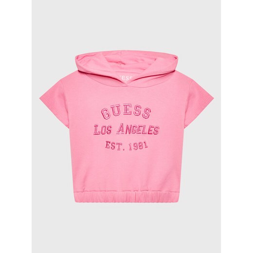 Guess Bluza K3GQ00 KA6R3 Różowy Regular Fit ze sklepu MODIVO w kategorii Bluzy dziewczęce - zdjęcie 182711917