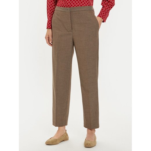 Tommy Hilfiger Chinosy WW0WW42951 Brązowy Straight Fit ze sklepu MODIVO w kategorii Spodnie damskie - zdjęcie 182711919