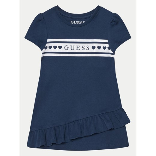 Guess Sukienka codzienna K5RK04 KA6W4 Granatowy Regular Fit ze sklepu MODIVO w kategorii Sukienki dziewczęce - zdjęcie 182711979