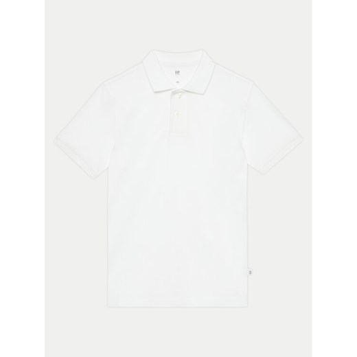 Gap Polo 404943-01 Biały Regular Fit ze sklepu MODIVO w kategorii T-shirty chłopięce - zdjęcie 182712005