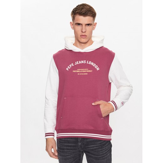 Pepe Jeans Bluza Medley PM582473 Bordowy Regular Fit ze sklepu MODIVO w kategorii Bluzy męskie - zdjęcie 182712035