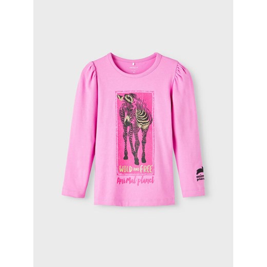 NAME IT Bluzka 13212431 Różowy Regular Fit ze sklepu MODIVO w kategorii Bluzki dziewczęce - zdjęcie 182712046