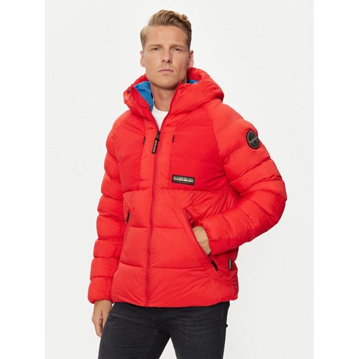 Napapijri Kurtka zimowa Moesa NP0A4I1R Czerwony Regular Fit ze sklepu MODIVO w kategorii Kurtki męskie - zdjęcie 182712125