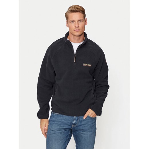 Napapijri Polar NP0A4HZO Czarny Regular Fit ze sklepu MODIVO w kategorii Bluzy męskie - zdjęcie 182712199