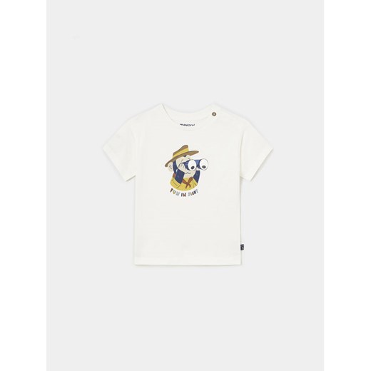 Mayoral T-Shirt 1018 Écru Regular Fit ze sklepu MODIVO w kategorii Koszulki niemowlęce - zdjęcie 182712205