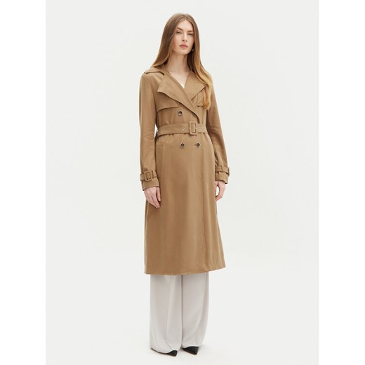 Guess Trencz W5RL15 WGYM2 Beżowy Regular Fit ze sklepu MODIVO w kategorii Płaszcze damskie - zdjęcie 182712236