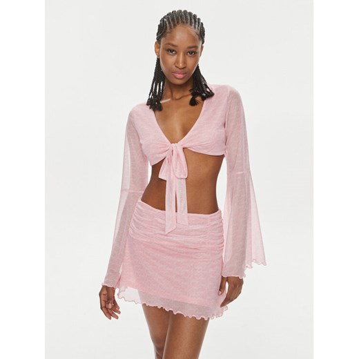 Juicy Couture Bluzka JCWCT23326 Różowy Slim Fit ze sklepu MODIVO w kategorii Bluzki damskie - zdjęcie 182712257
