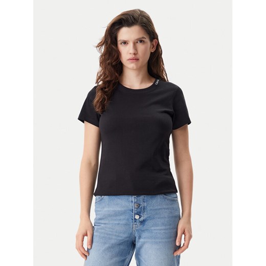 Calvin Klein Jeans T-Shirt Logo J20J225540 Czarny Regular Fit ze sklepu MODIVO w kategorii Bluzki damskie - zdjęcie 182712285