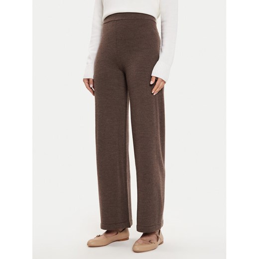 Max Mara Leisure Spodnie materiałowe Epopea 2426336038600 Brązowy Regular Fit ze sklepu MODIVO w kategorii Spodnie damskie - zdjęcie 182712297