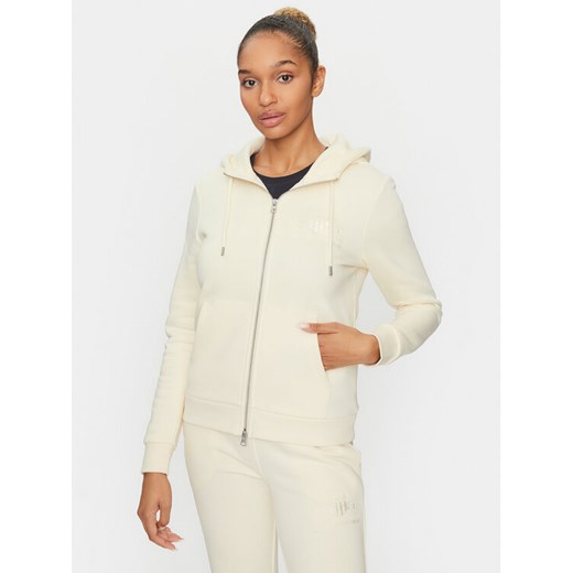 Gant Bluza Reg Tonal Shield Zip Hoodie 4200671 Écru Regular Fit ze sklepu MODIVO w kategorii Bluzy damskie - zdjęcie 182712327