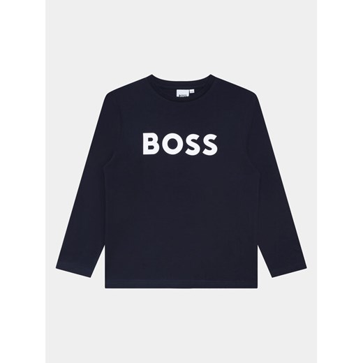 Boss Bluzka J25P25 D Granatowy Regular Fit ze sklepu MODIVO w kategorii T-shirty chłopięce - zdjęcie 182712336