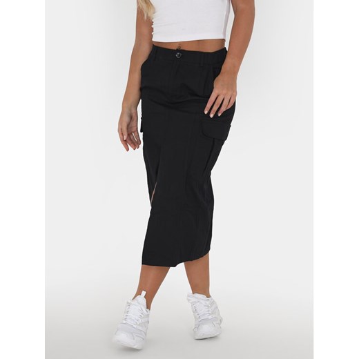 Brave Soul Spódnica midi LSKW-272NANCYBL Czarny Straight Fit ze sklepu MODIVO w kategorii Spódnice - zdjęcie 182712337