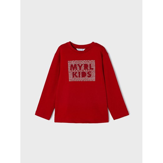 Mayoral Bluzka 173 Czerwony Regular Fit ze sklepu MODIVO w kategorii T-shirty chłopięce - zdjęcie 182712349