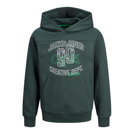 Jack&Jones Junior Bluza 12243086 Zielony Loose Fit ze sklepu MODIVO w kategorii Bluzy chłopięce - zdjęcie 182712428