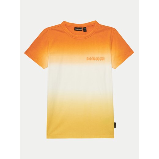 Napapijri T-Shirt S-Merse NP0A4ILFA701 S Pomarańczowy Regular Fit ze sklepu MODIVO w kategorii T-shirty chłopięce - zdjęcie 182712449