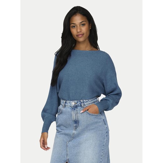 ONLY Sweter Adaline 15226298 Niebieski Relaxed Fit ze sklepu MODIVO w kategorii Swetry damskie - zdjęcie 182712647