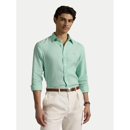Polo Ralph Lauren Koszula 710968915001 Zielony Slim Fit ze sklepu MODIVO w kategorii Koszule męskie - zdjęcie 182712655