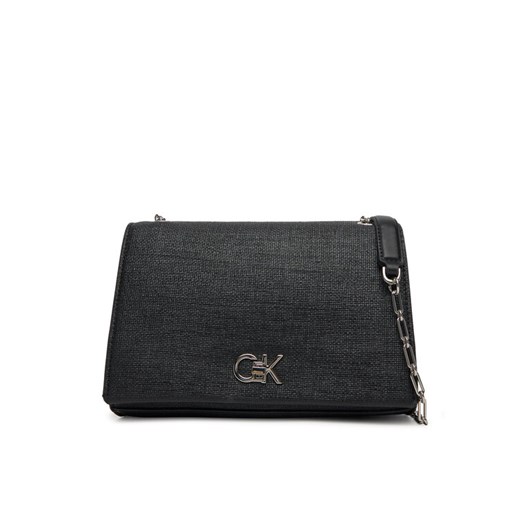 Calvin Klein Torebka Ck Medium Conv Chain Bag_Tex K60K613177 Czarny ze sklepu MODIVO w kategorii Kopertówki - zdjęcie 182712656