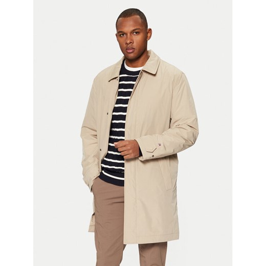 Tommy Hilfiger Płaszcz przejściowy MW0MW37651 Beżowy Regular Fit ze sklepu MODIVO w kategorii Kurtki męskie - zdjęcie 182712666