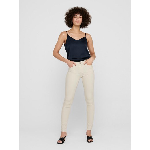 ONLY Jeansy 15218655 Écru Skinny Fit ze sklepu MODIVO w kategorii Jeansy damskie - zdjęcie 182712675