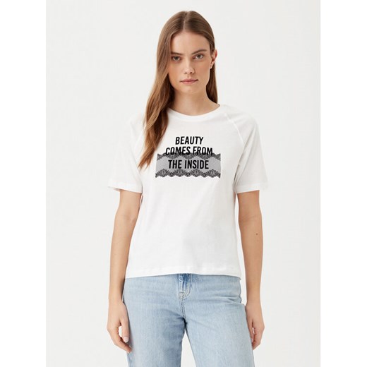 JDY T-Shirt Nina 15342612 Biały Loose Fit ze sklepu MODIVO w kategorii Bluzki damskie - zdjęcie 182712687